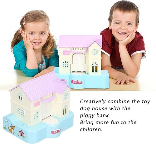 Miniatura 3 de Caja de ahorro de dinero, música y dinero, villa, perro de la suerte, robando dinero, casa de perro, alcancía, iluminación, juguete de regalo