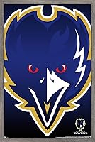 Vista 9 de Trends International NFL Baltimore Ravens - Póster de pared con logotipo 14, 22.375 x 34 pulgadas, versión premium sin marco