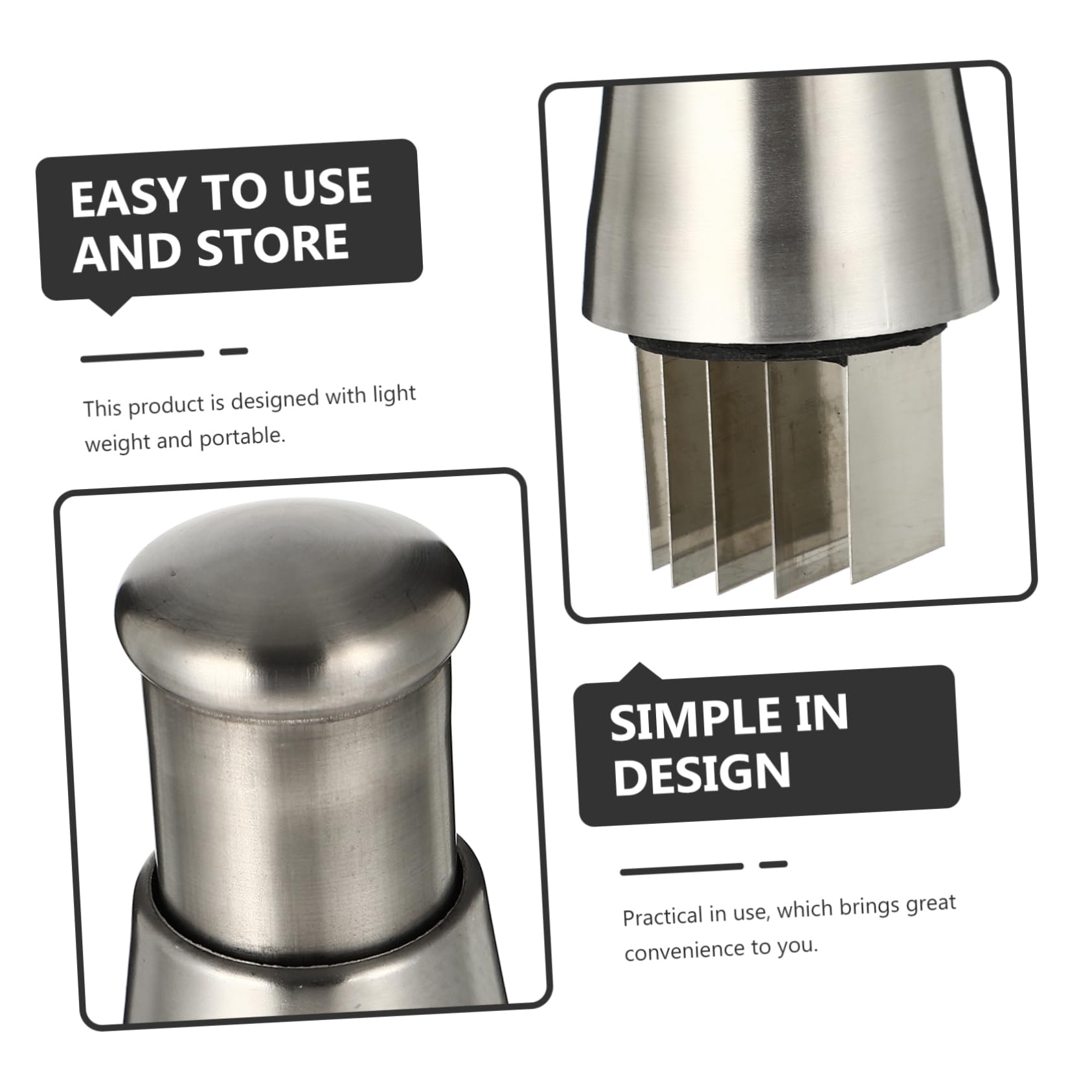 STOBAZA Handheld Food Chopper Slap Press Vegetable Cutter Manual Onion and Garlic Crusher Compact Kitchen Accessory for Preparation and Cleanup