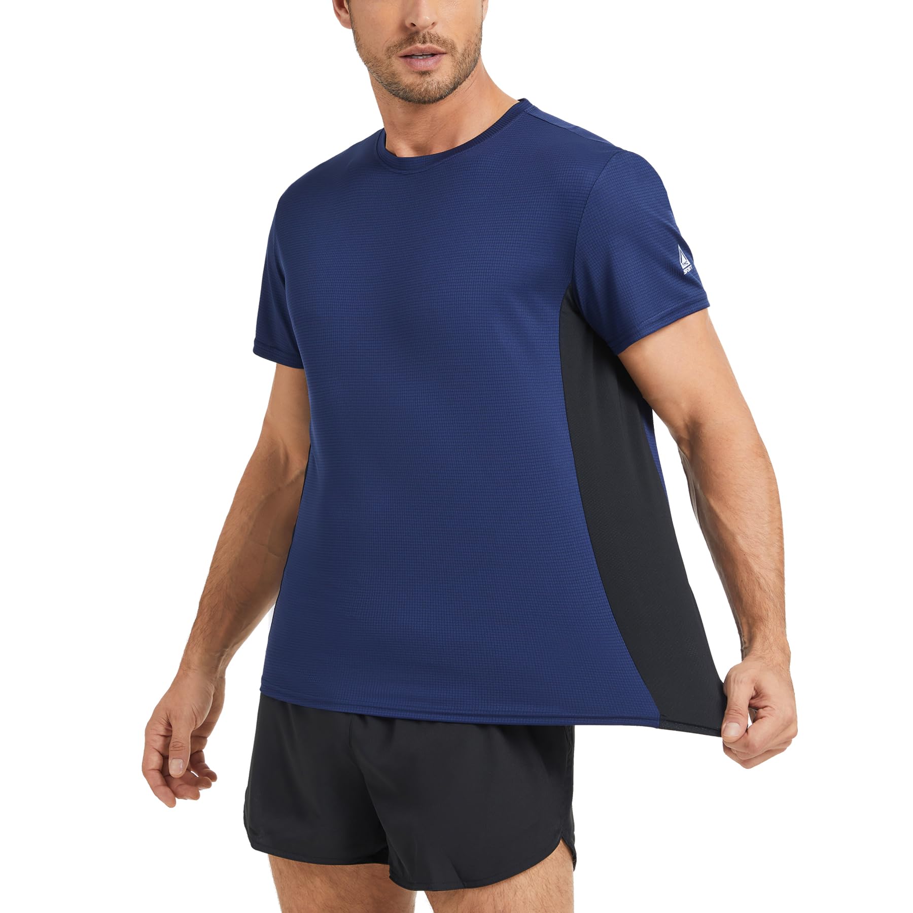 Lot de 1, 3 ou 5 T-Shirt de Sport Homme à Manches Courtes Respirant et à Séchage Rapide pour Course, Entraînement, Fitness