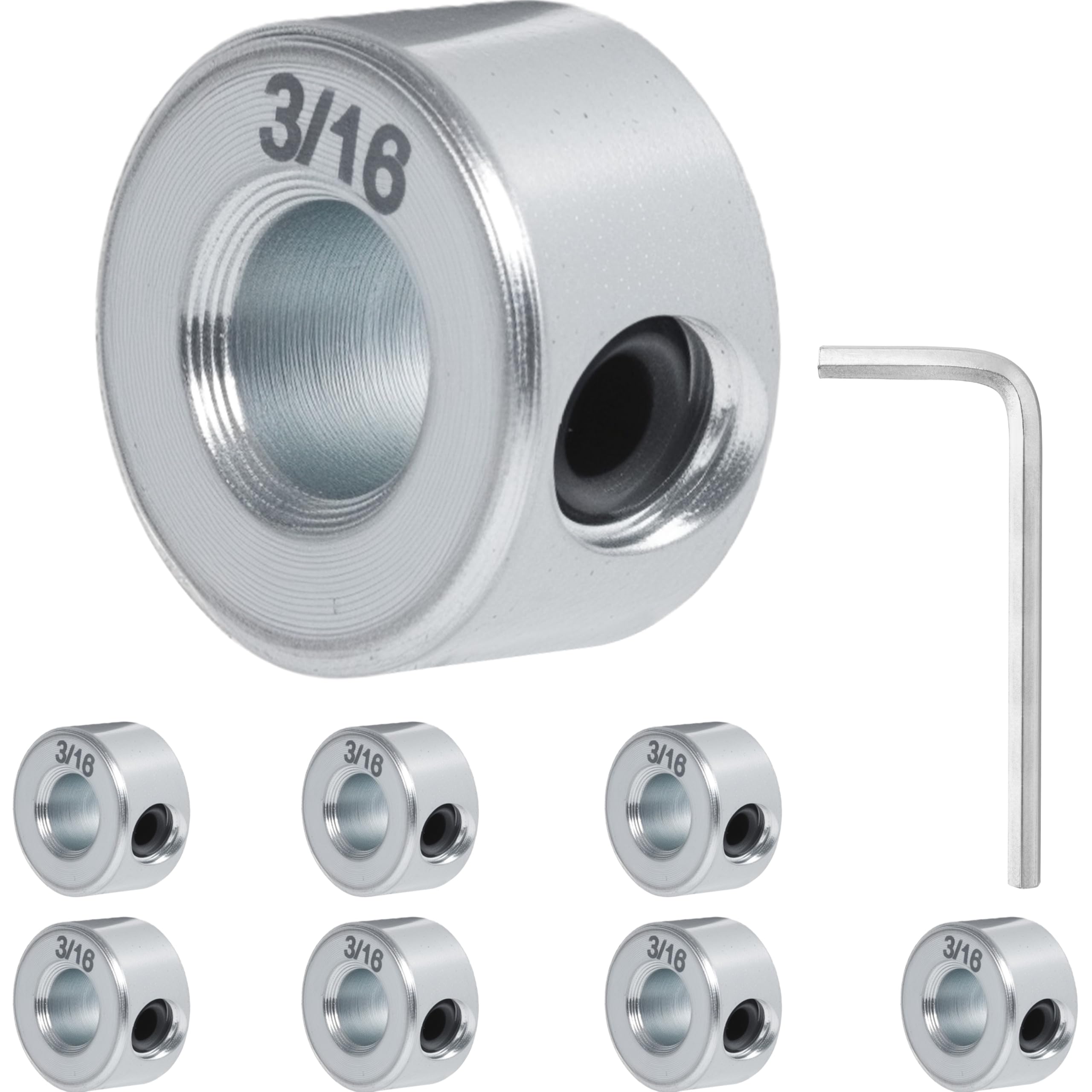 Zinc Plated Shaft Collars - 8 Pack -15 Zinc Plated Shaft Collars - 8 Pack -15