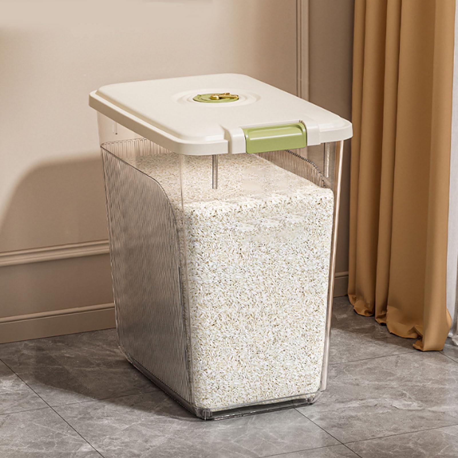 Round Rotatable Rice Storage Container 6 Grids Rotating Grain Storage ...