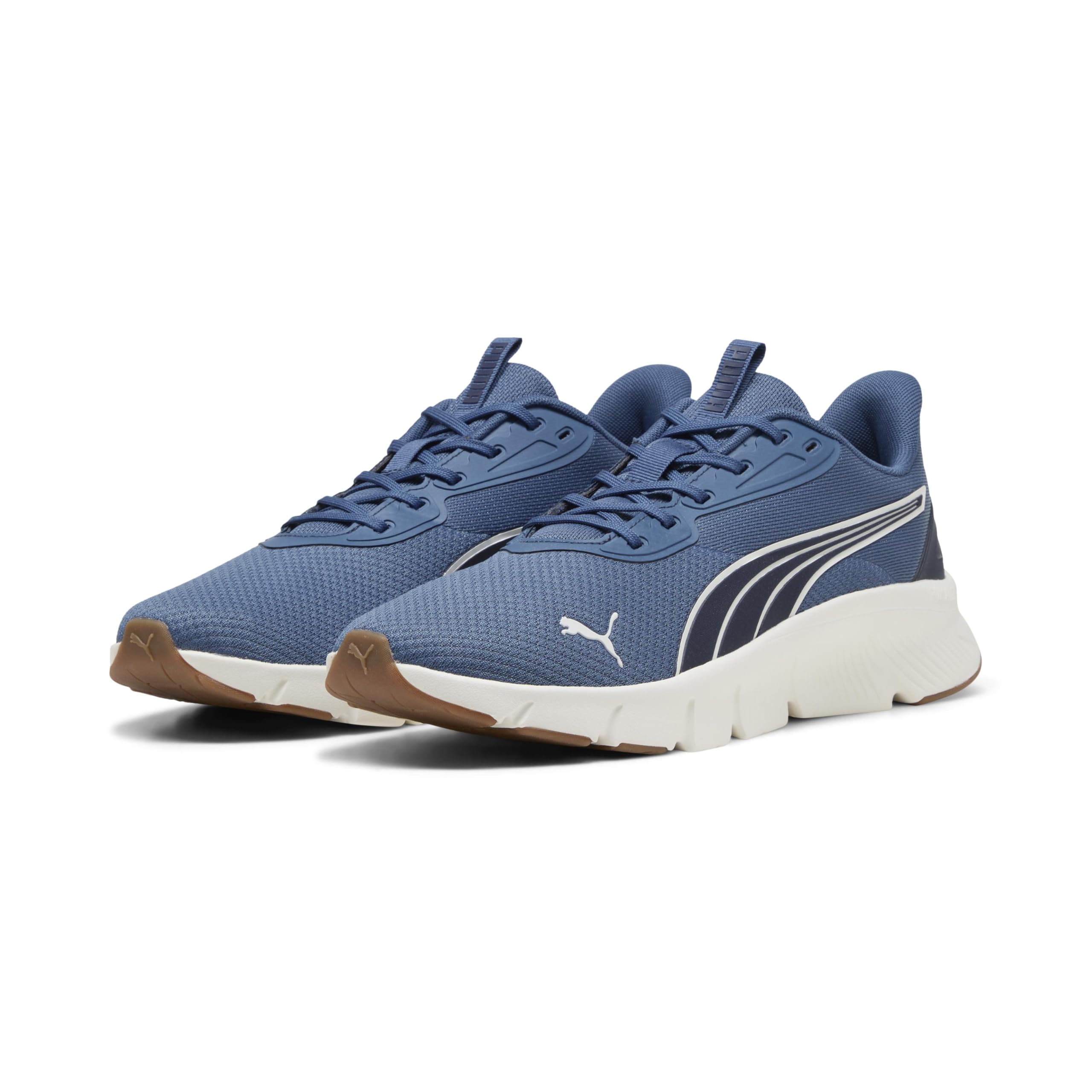 PUMA Flexfocus Lite Modern Woven Dark Indigo- unisex-adult Shoes 40 EU Dark Indigo-PUMA Navy-Warm White
