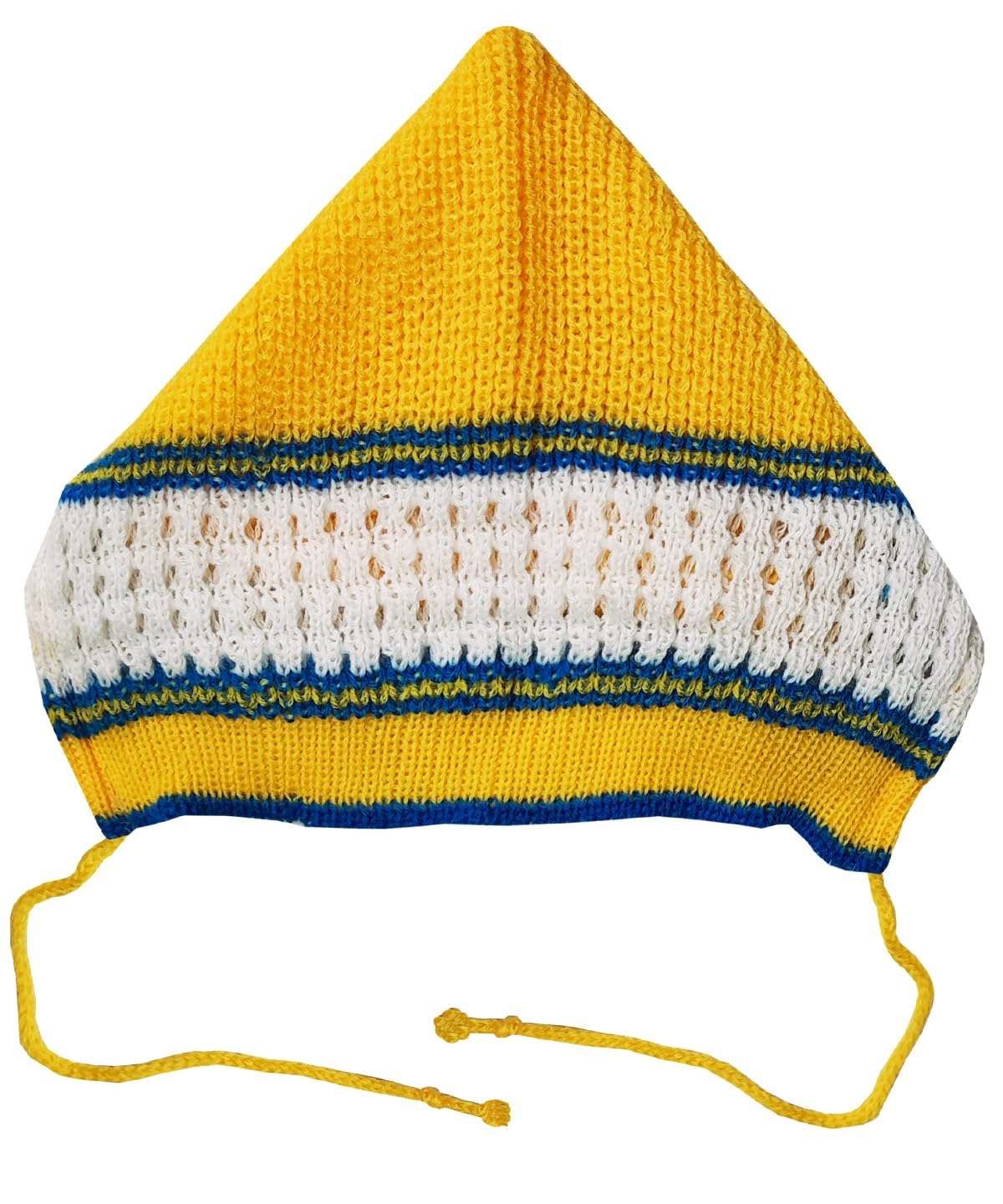 little PANDA Baby Sweater for Baby Boys & Baby Girls Woollen Full Sleeves, V Neck Sweater Top, Bottom, Cap & Booties Set (0-3 Months, Yellow) - Image 5 thumbnail