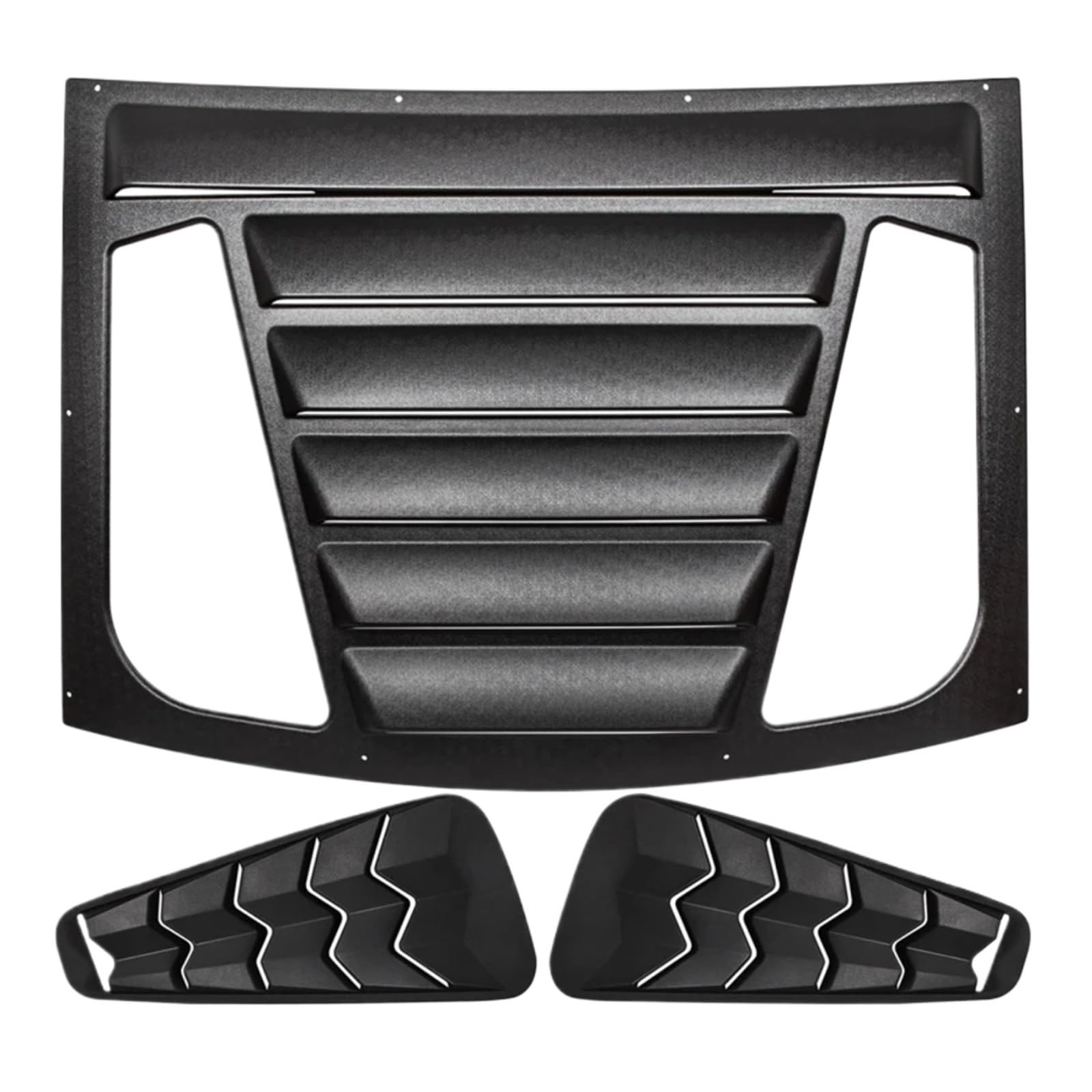 Rear+Side Window Louvers Compatible for Ford Mustang 2005-2014 Windshield Sun Shade Cover Vent GT Lambo Retro Muscle Style Custom