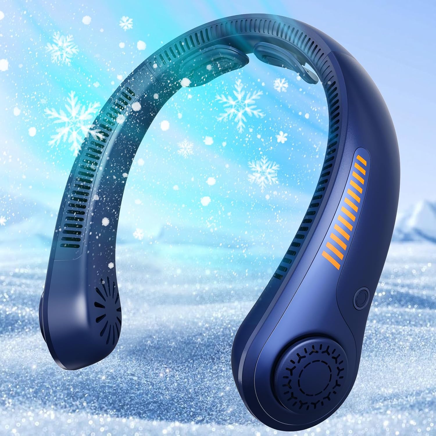 Portable Neck Fan – Rechargeable Personal Fan with Neck Support, 5-Speed Quiet Lightweight Long Lasting Neck Fan, Battery Operated Full Surround Cooling for Travel, Birthday Gifts for Men Women