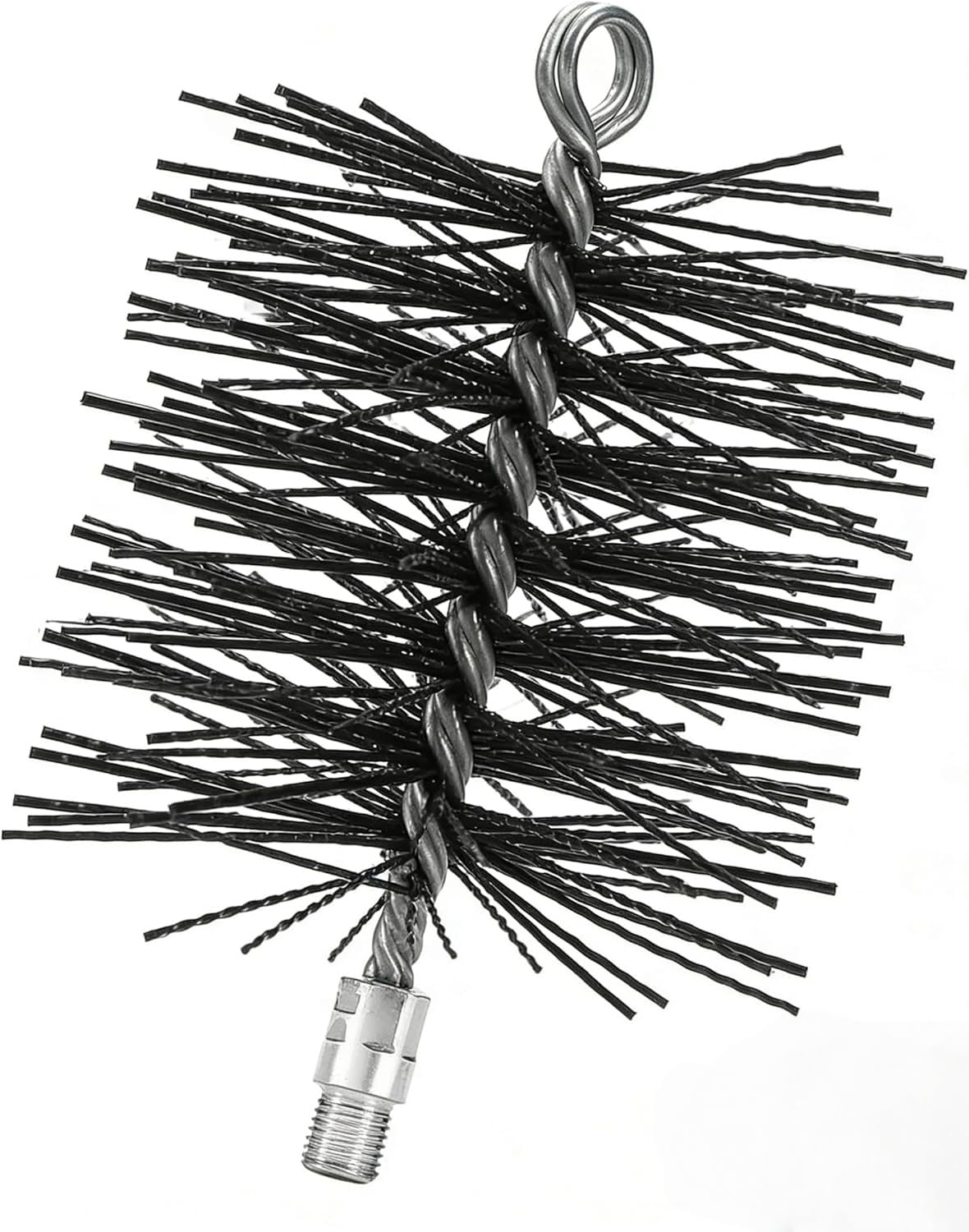 Photo 1 of 6" Round Poly Chimney Cleaning Brush,1/4 INCH NPSM Fitting,Masonry Flue Compatible ?Stainless Steel Insulated Chimneys, or Metal Stove Pipes