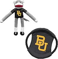 Vista 34 de Littlearth NCAA Sock Monkey and Flying Disc Pet Toy Combo Set, Team Color, One