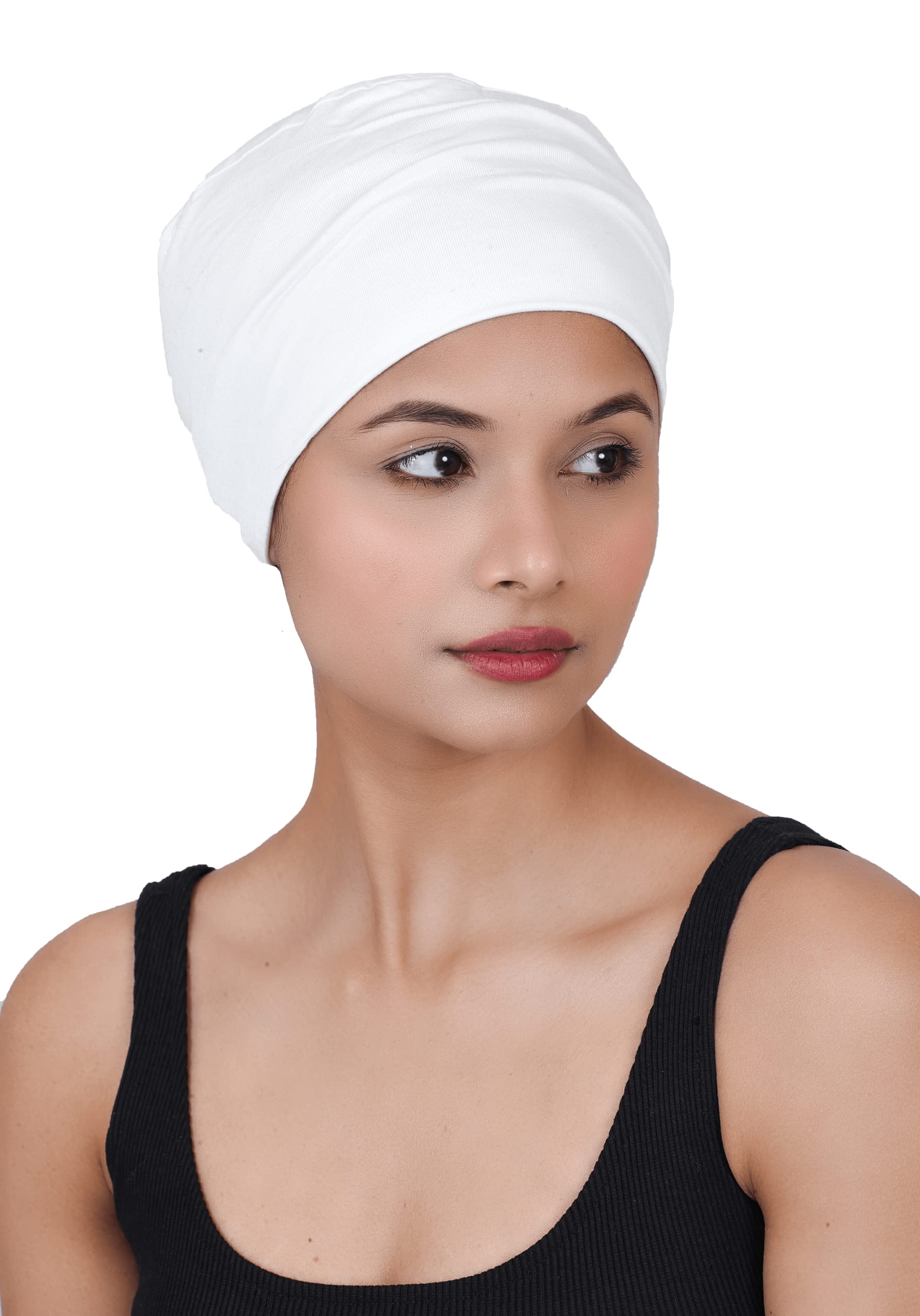 The Headscarves Women Silky Soft Bamboo Viscose Sleep Cap for Hair Loss Chemo Headwear Skull Cap Free Size (Multicolor) (HS3_Multicolor)-image-7