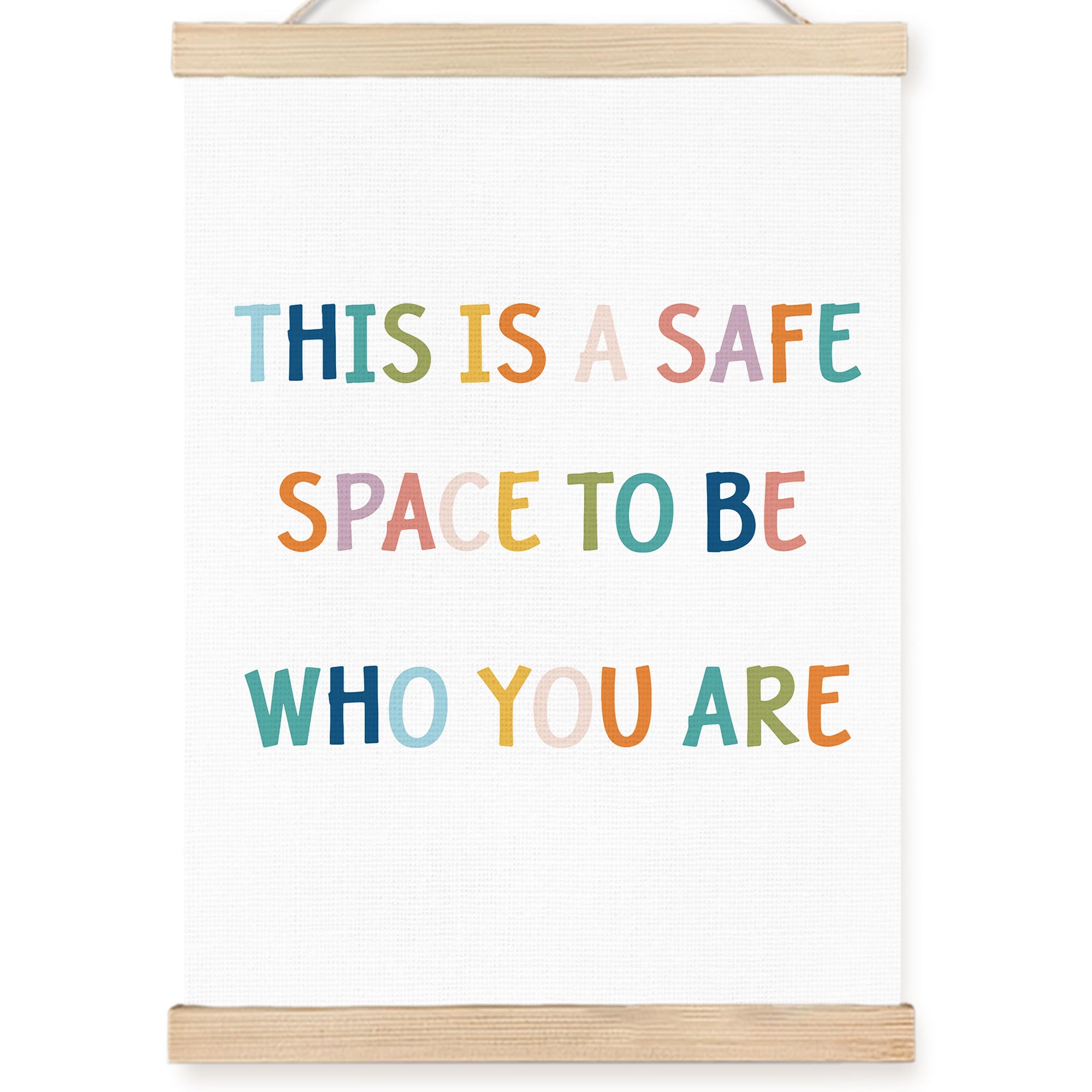 FDHSPAAM Safe Space Sign Wall Art Decor, Calming Corner Poster for Classroom, Boho Mental Health Safe Space Wall Art Posters for Classroom School Counselor Office Calm Down Corner, 12x16 Inch