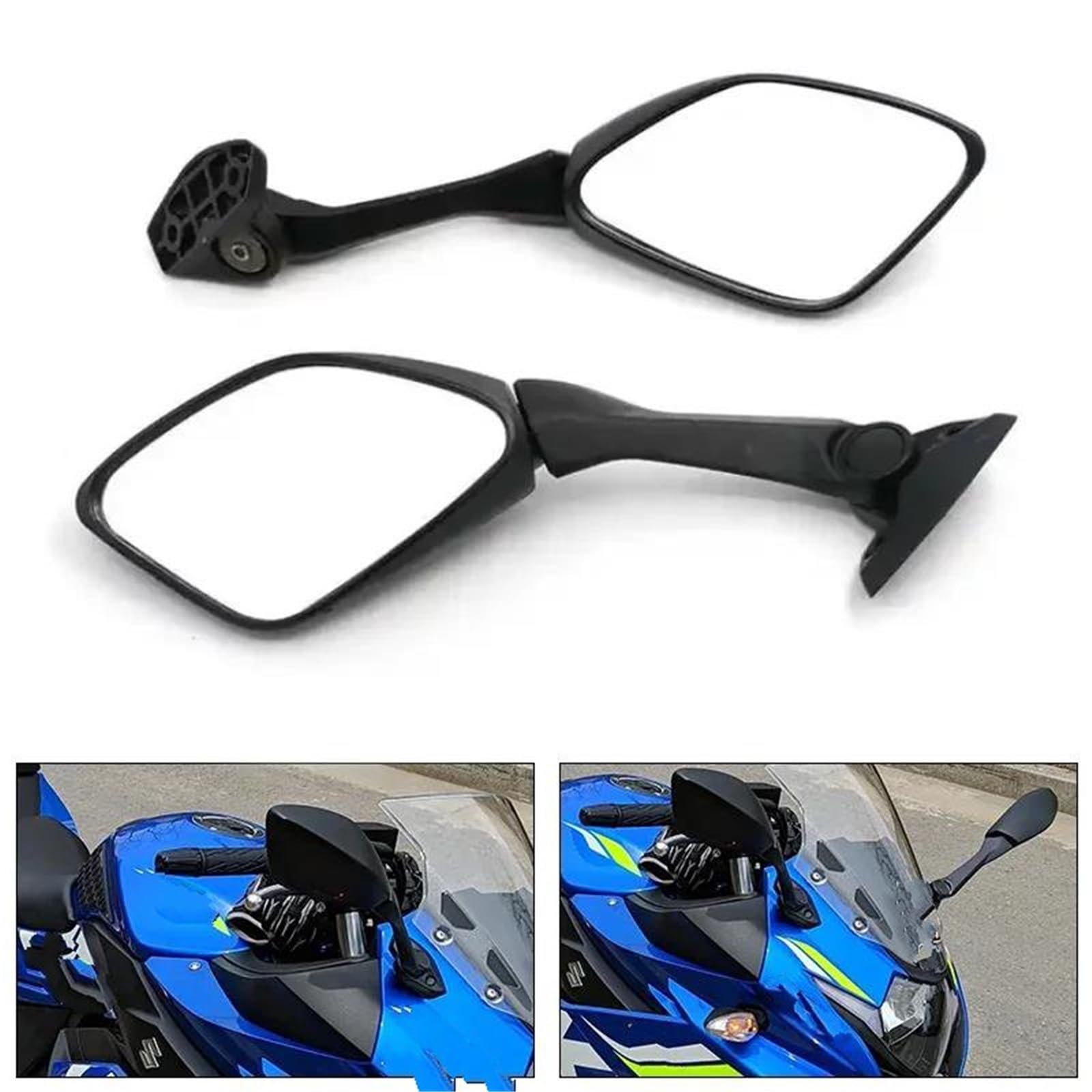 Sicurezza del veicolo Specchietti Retrovisori Per Moto Specchietto Laterale Per SUZUKI Per SF150 Per GSX250R 2021+(Wit)