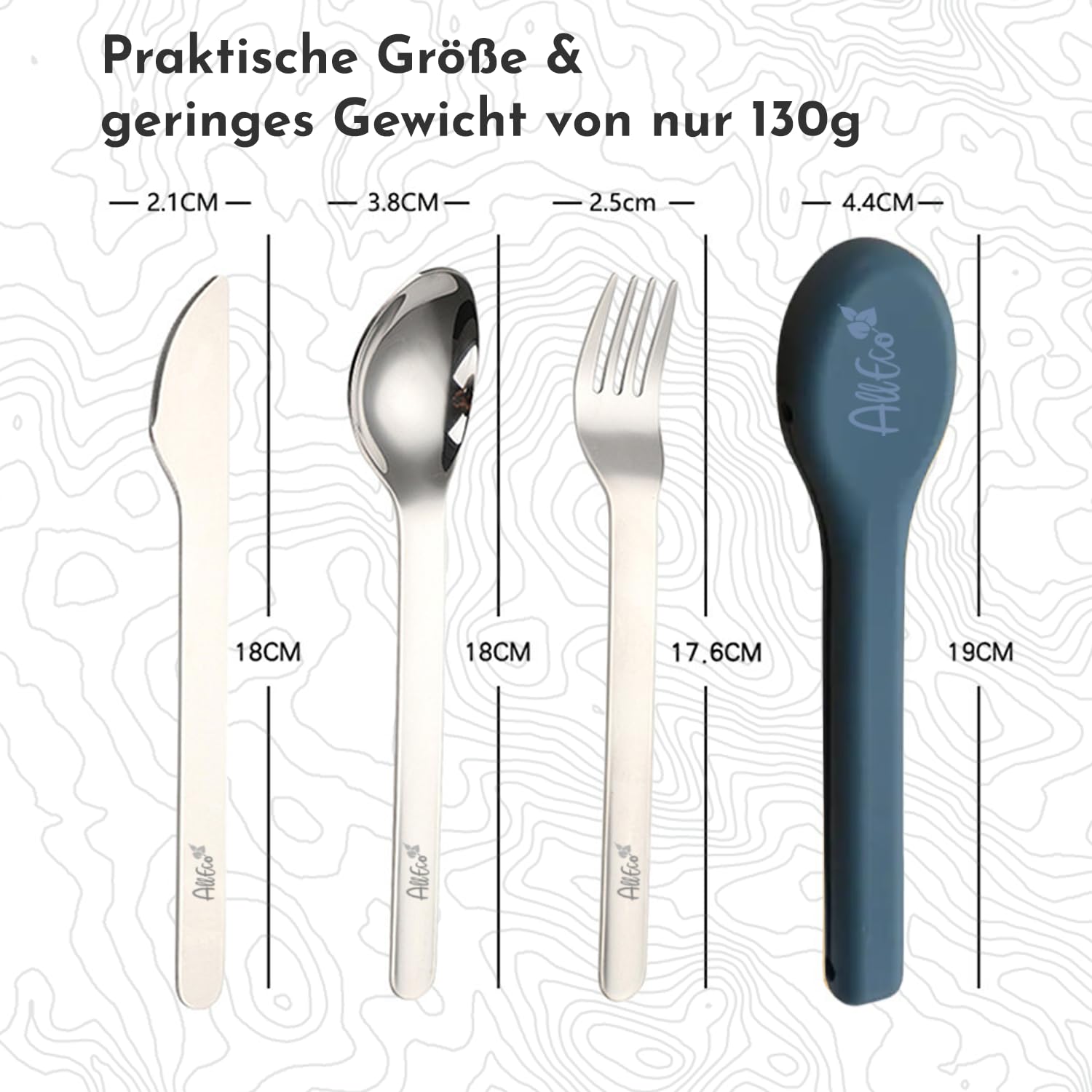 Set Posate Da Campeggio 11 Pezzi Per 2 Persone – Acciaio Inox Con Borsa Portatile, Per Picnic, Barbecue E Viaggi - 2