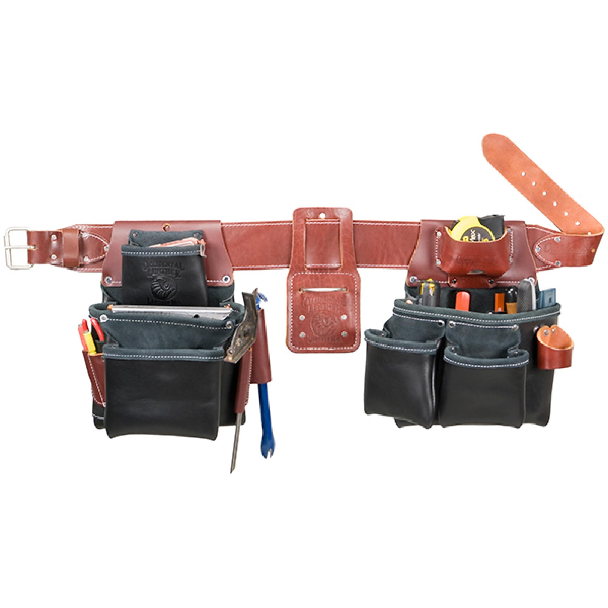 Occidental Leather Pro Framer Set - Large, Black - 22 Pockets & Tool Holders - Premium Top-Grain Leather - Made in USA