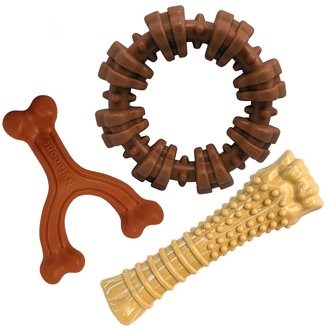 Nylabone Power Chew - Paquete de Juguetes para Perros Favoritos de los Clientes, Juguetes indestructibles…
