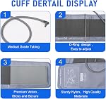 3XL Blood Pressure Cuff, Adult Cuff, Fits Most Monitors, ARM Blood Pressure Replacement Cuff with 8 Connectors (3XL)