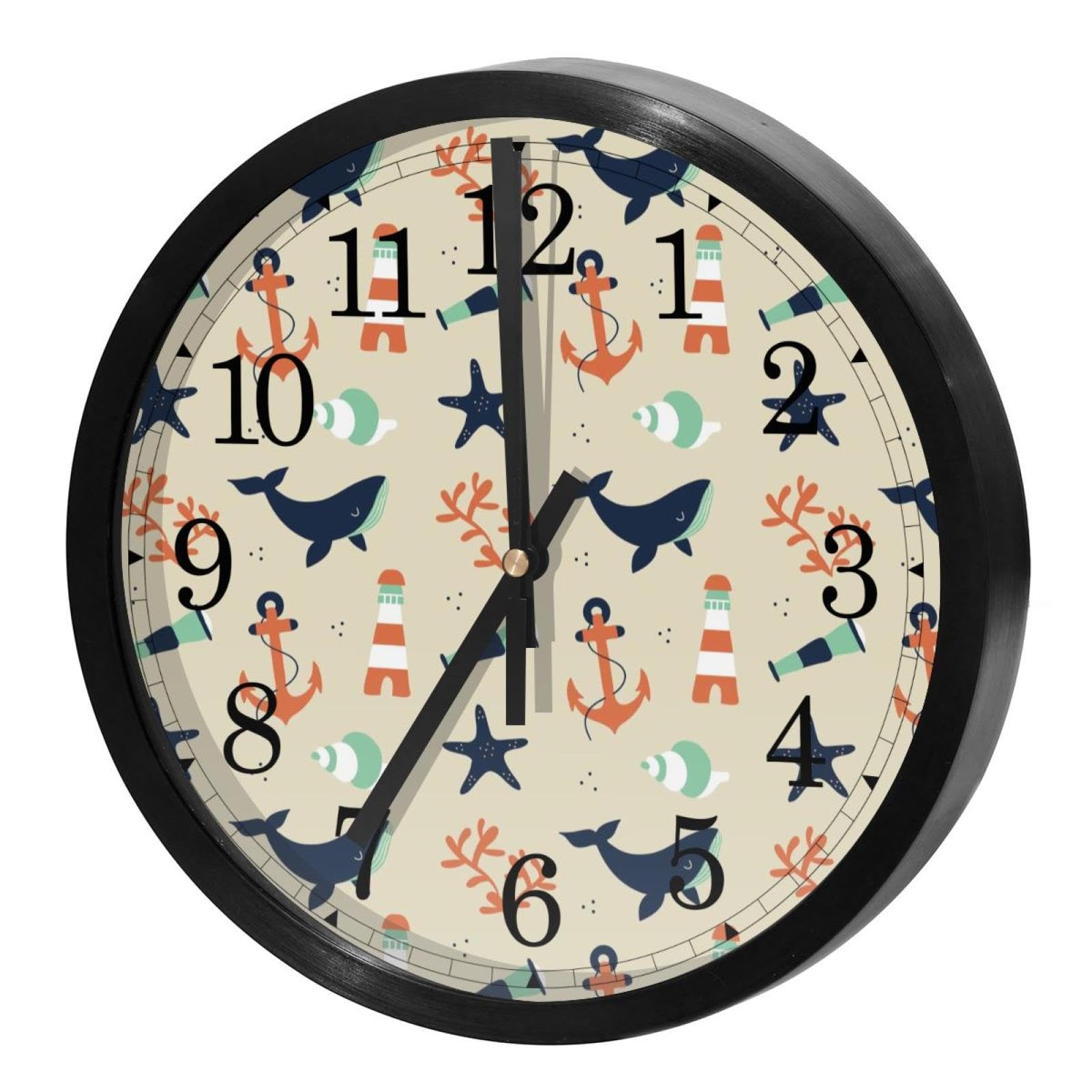 Horloge murale silencieuse à quartz ronde pour retrouver le calme à la maison