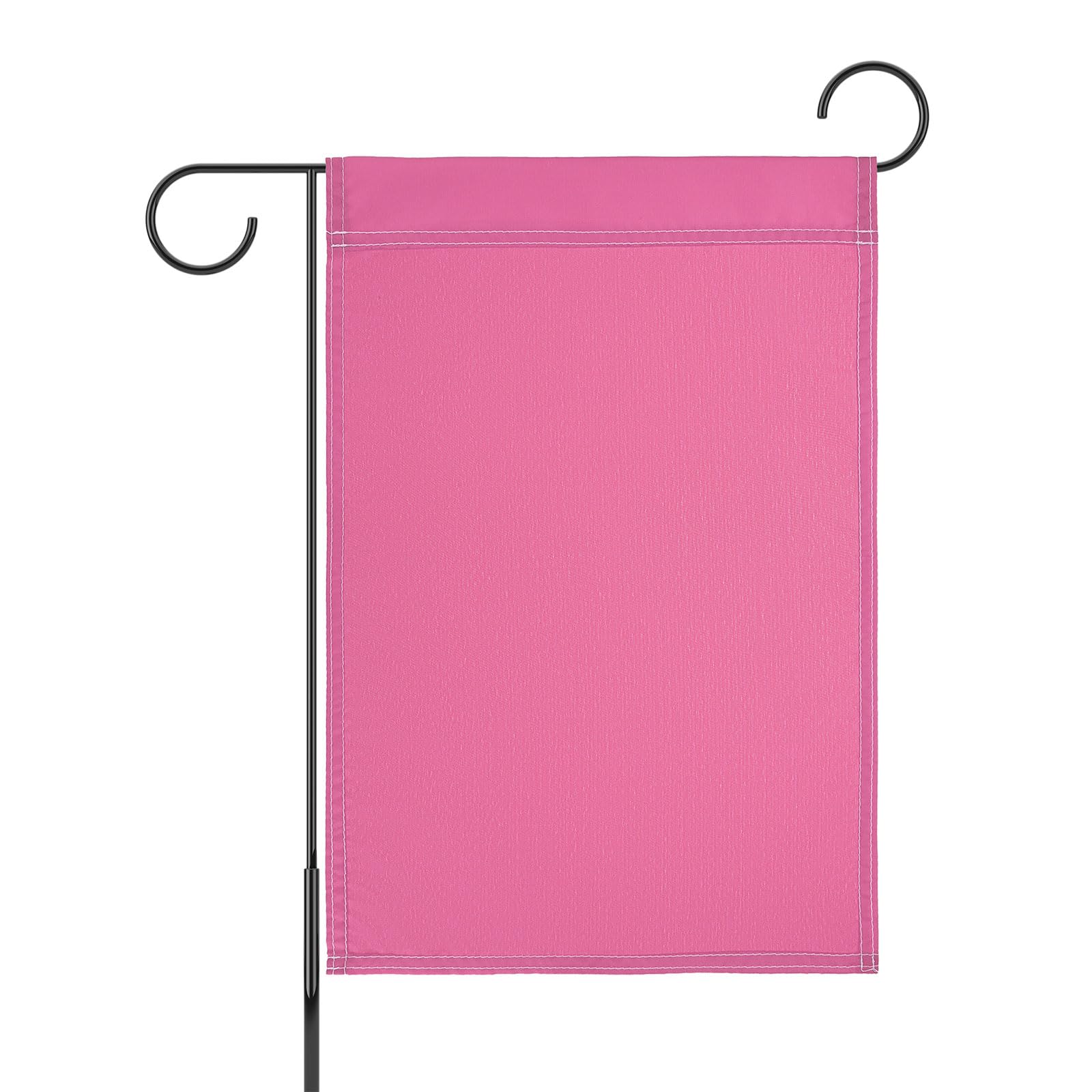 M METERXITY 1-Pack Garden Flag Solid Color Blank Flag 18x12in Pink