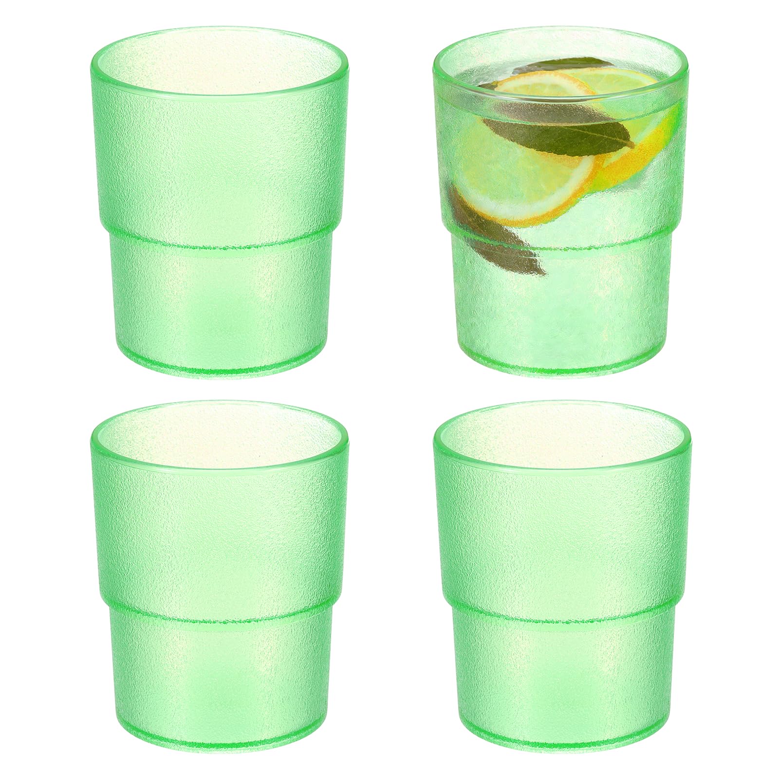 Vasos de agua reutilizables de 10.1 oz, tazas de acrílico transparente para cerveza