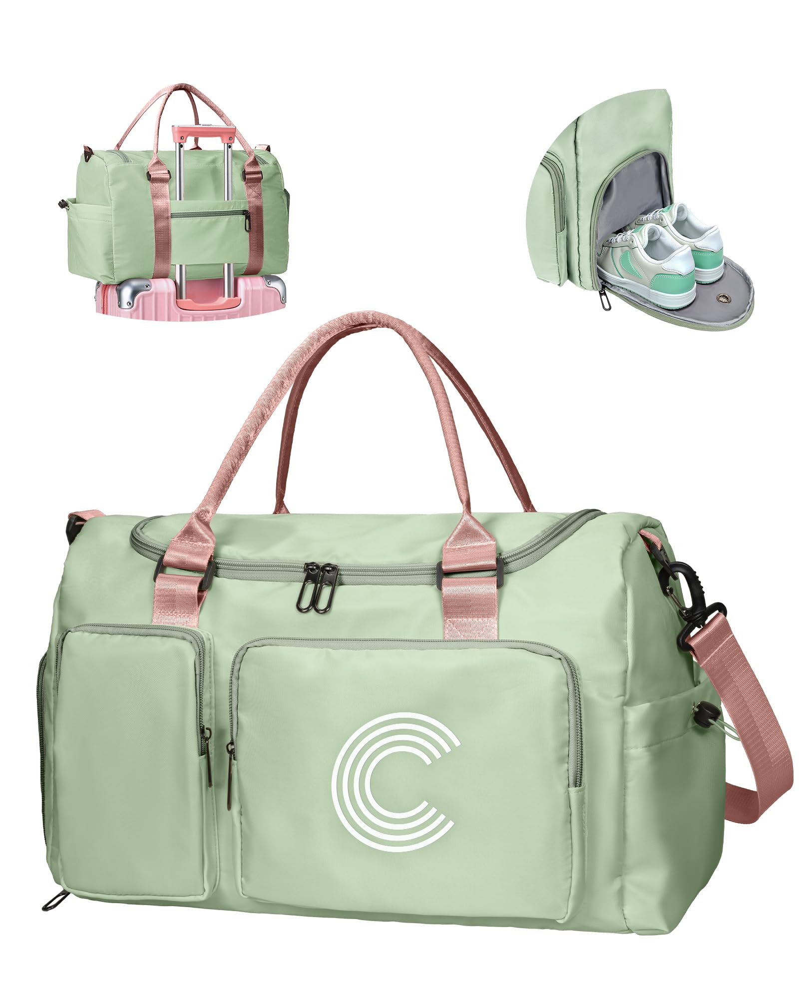 Elilier Birthday Gifts Teen Girl Gift, Initial Travel Duffle Bag, Gift for Kids, Monogram Overnight Bag Girlfriend Birthday Gifts for Women Gifts for