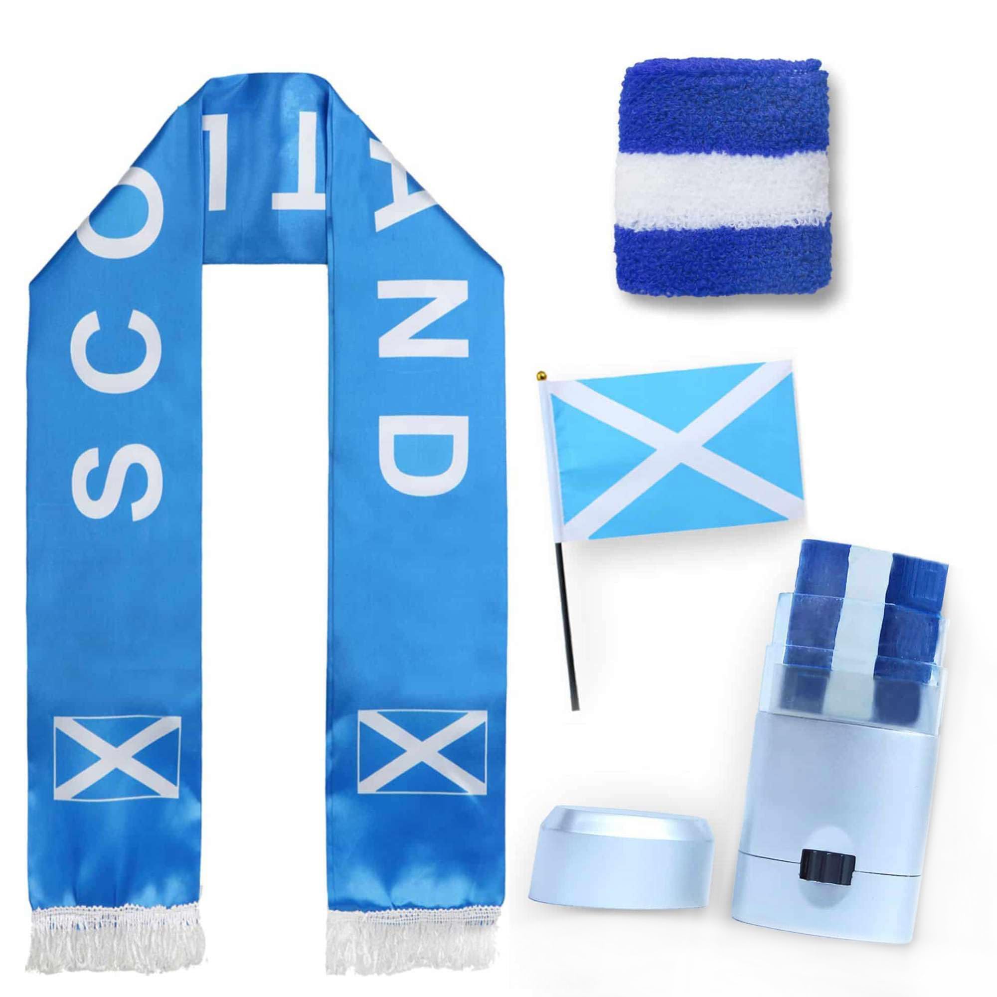 Sonia Originelli Fan-Set Schottland Fan-Set 14 - Schottische Fanartikel EM WM Fußball Party Karneval