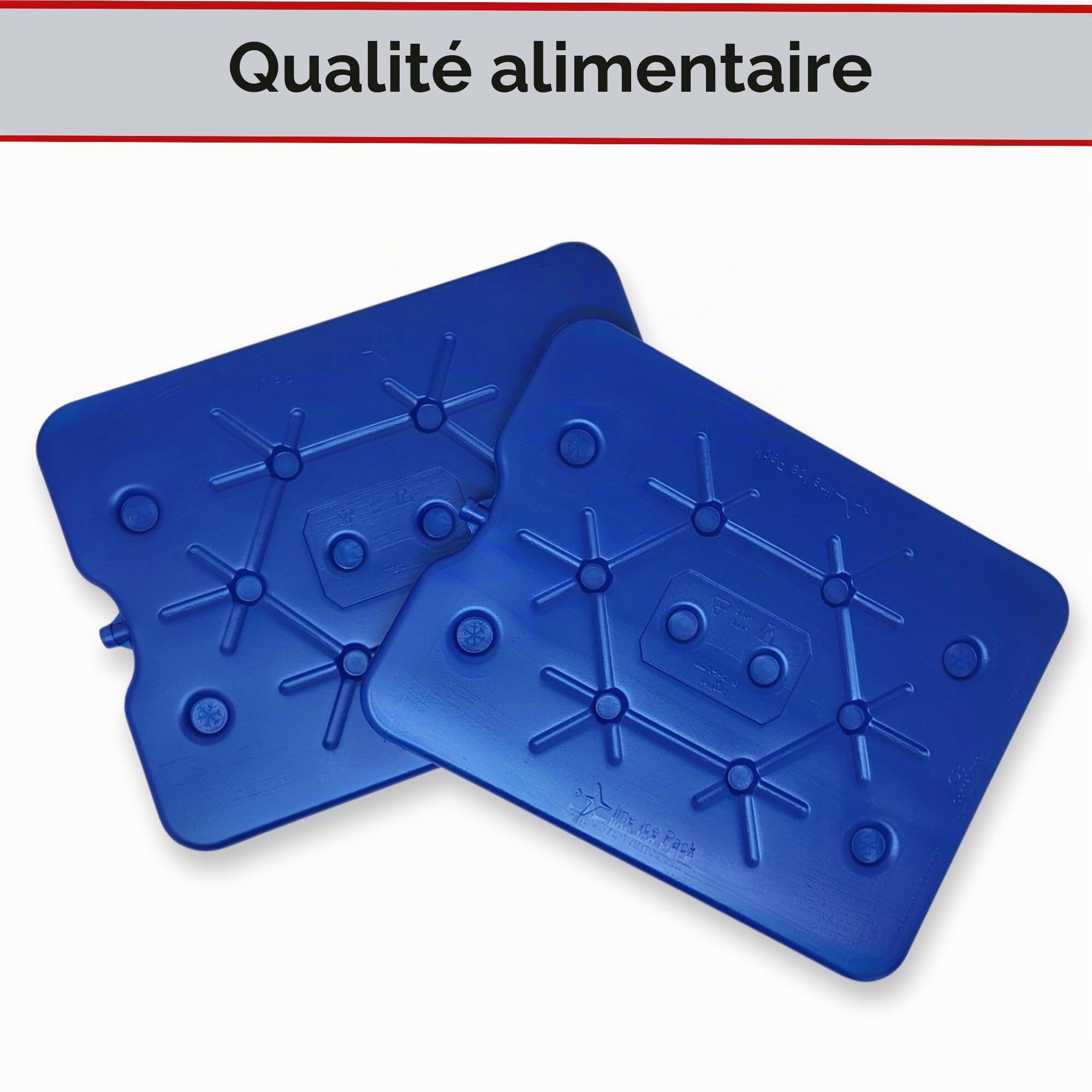 ToCi Lot de 2 blocs réfrigérants XXL 800 ml – Freezeboard 32 x 25 cm - Élément de refroidissement extra plat pour glacière, sac isotherme et boîte à glace - Coussinet réfrigérant pour aliments et