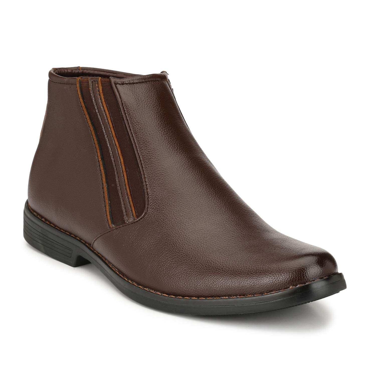 AZZARO BLACK Mens Brown Synthetic Leather Slip-On Formal Boot,10 (B09QL3TZD4) Amazon Price History, Amazon Price Tracker