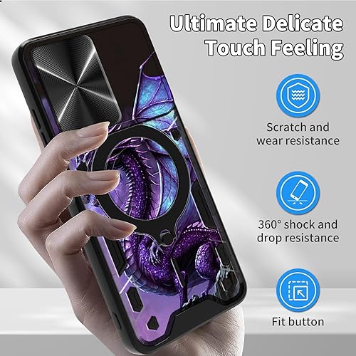 Vista 462 de Funda protectora híbrida para Samsung Galaxy A53 5G de 6.5 pulgadas y anillo giratorio de 360 grados, función atril, híbrida, de doble capa