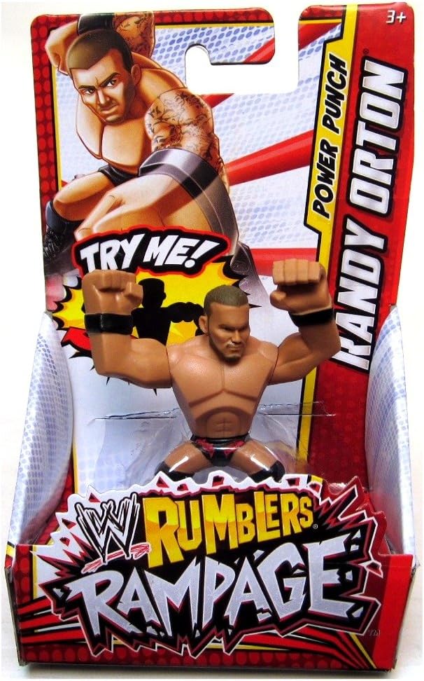 RANDY ORTON (BLACK & RED - PUNCH) - WWE RUMBLERS RAMPAGE MATTEL TOY WRESTLING ACTION FIGURE
