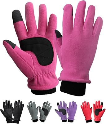 Winter Fleece Gloves for Men Women Touchscreen Anti-slip Windproof Lightweight Glove for Cycling Hiking Driving