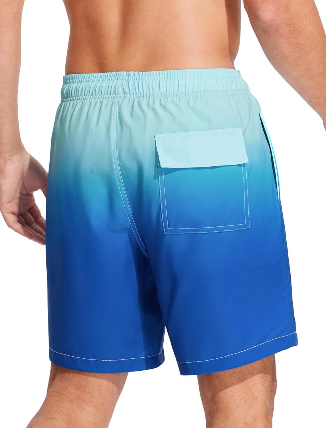 SILKWORLD Mens Swim Trunks Quick Dry Compression Liner 2 in 1 Shorts Men Swimsuit - Image 2