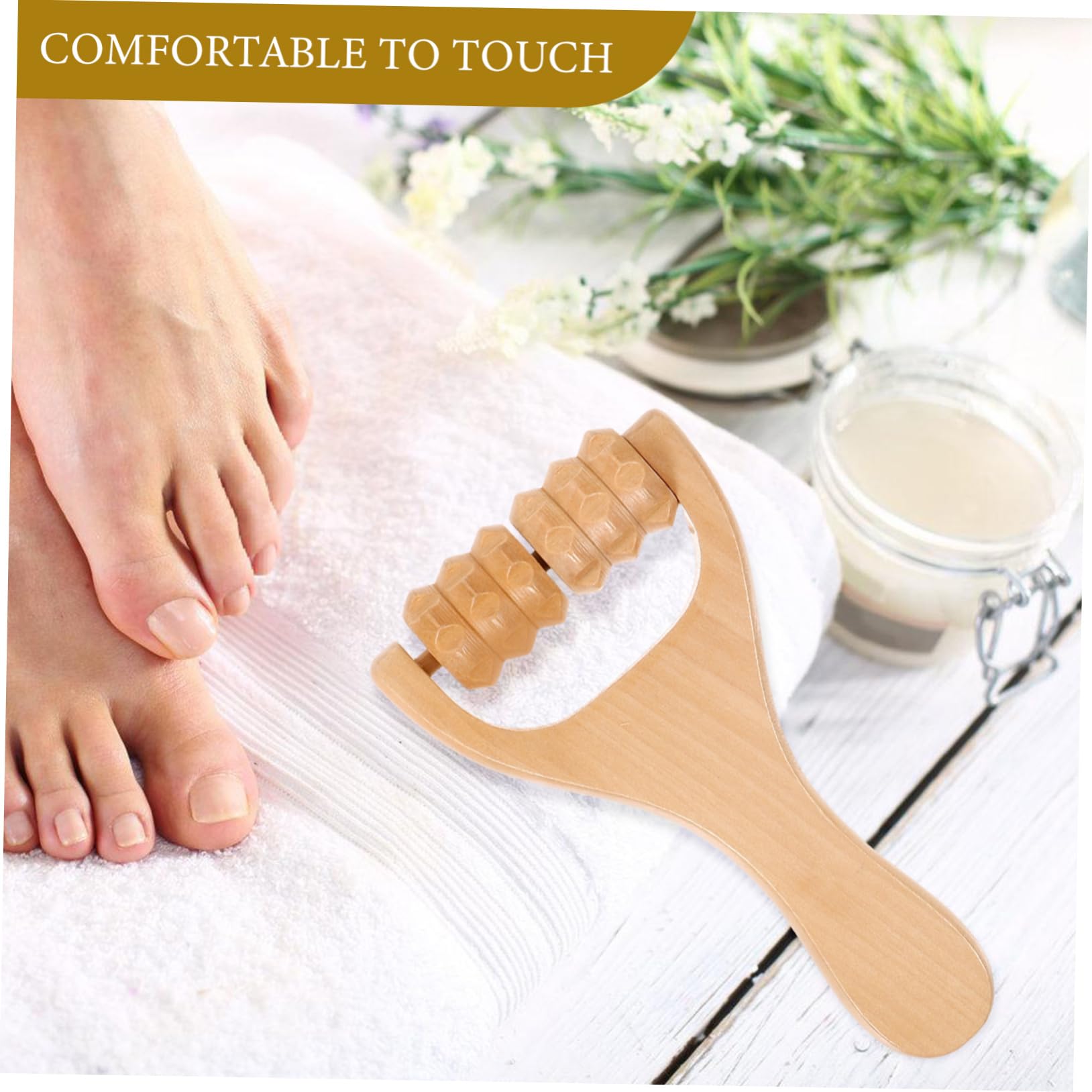 Holz Massageroller für Gesicht und Nacken Leichtes Multifunktionales Massagegerät für Hause und Hotel Anwendung