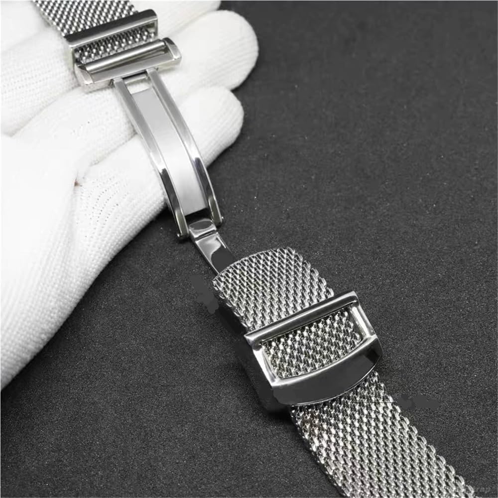 Cinturino in maglia milanese in acciaio inossidabile da 20/22 mm adatto for IWC