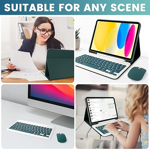 Miniatura 3 de LAMA DGN - Funda de teclado con mouse para iPad (A16) de 11 generación 202510 generación 2022, funda magnética con teclado para iPad de 11 pulgadas