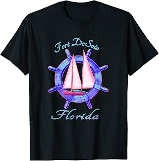 Fort DeSoto Florida Sailboat Sailing Vacation Nautical T-Shirt