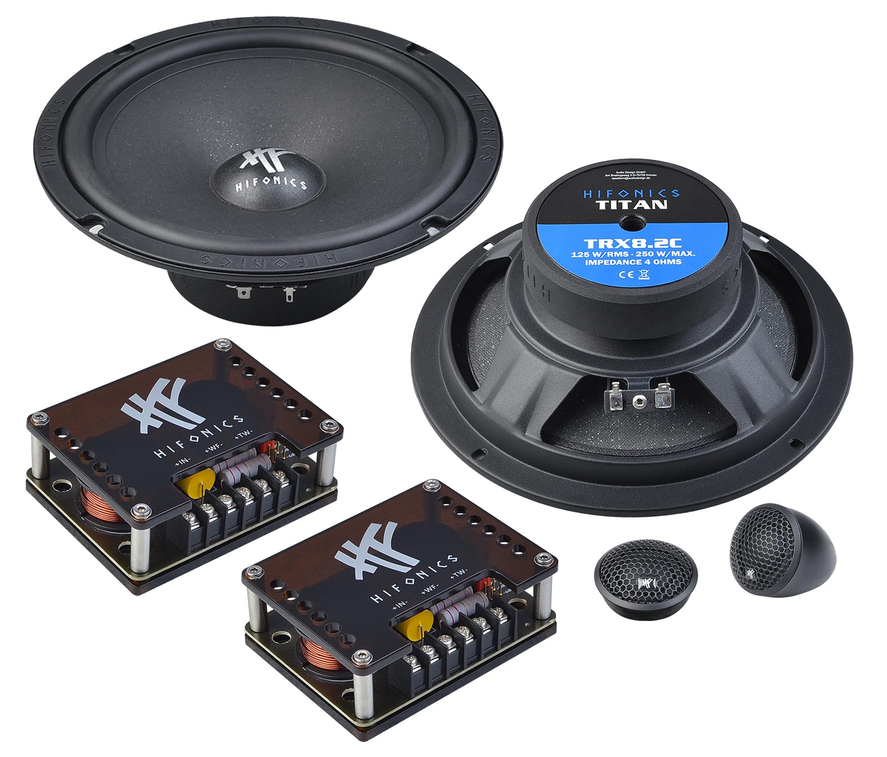 Hifonics TRX8.2C - 20 cm (8“) 2-Wege Komponenten-System aus der Titan Car-Audio Serie