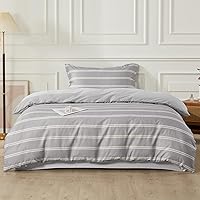 Vista 98 de SAPHREAS Juego de funda de edredón, 100% algodón extrasuave, tamaño individual, lavanda, 2 piezas, 1 funda de edredón de 68 x 90 pulgadas con Crema