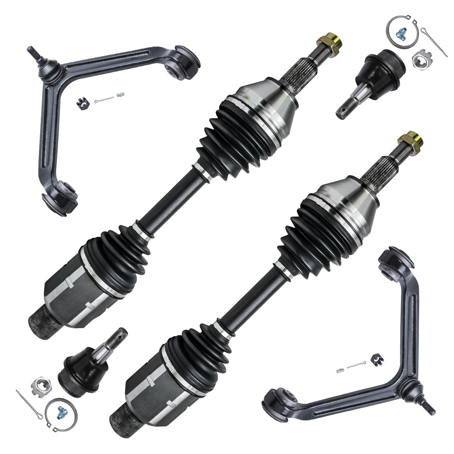 Detroit Axle - 4WD Front End Kit for 2002-2005 Dodge Ram 1500 2 Upper