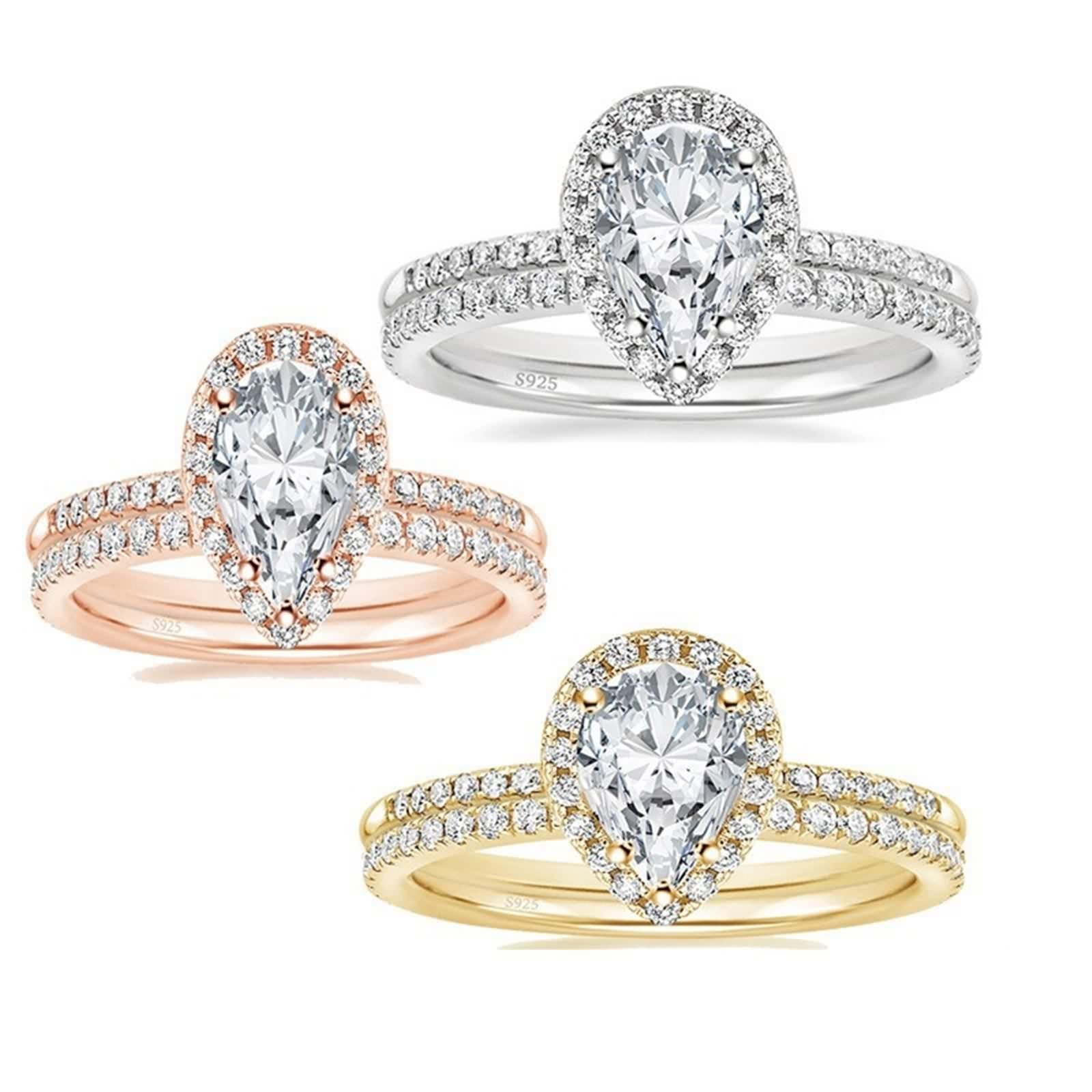 Anello da donna in argento, Halo Promise, misura 60 (19,1)