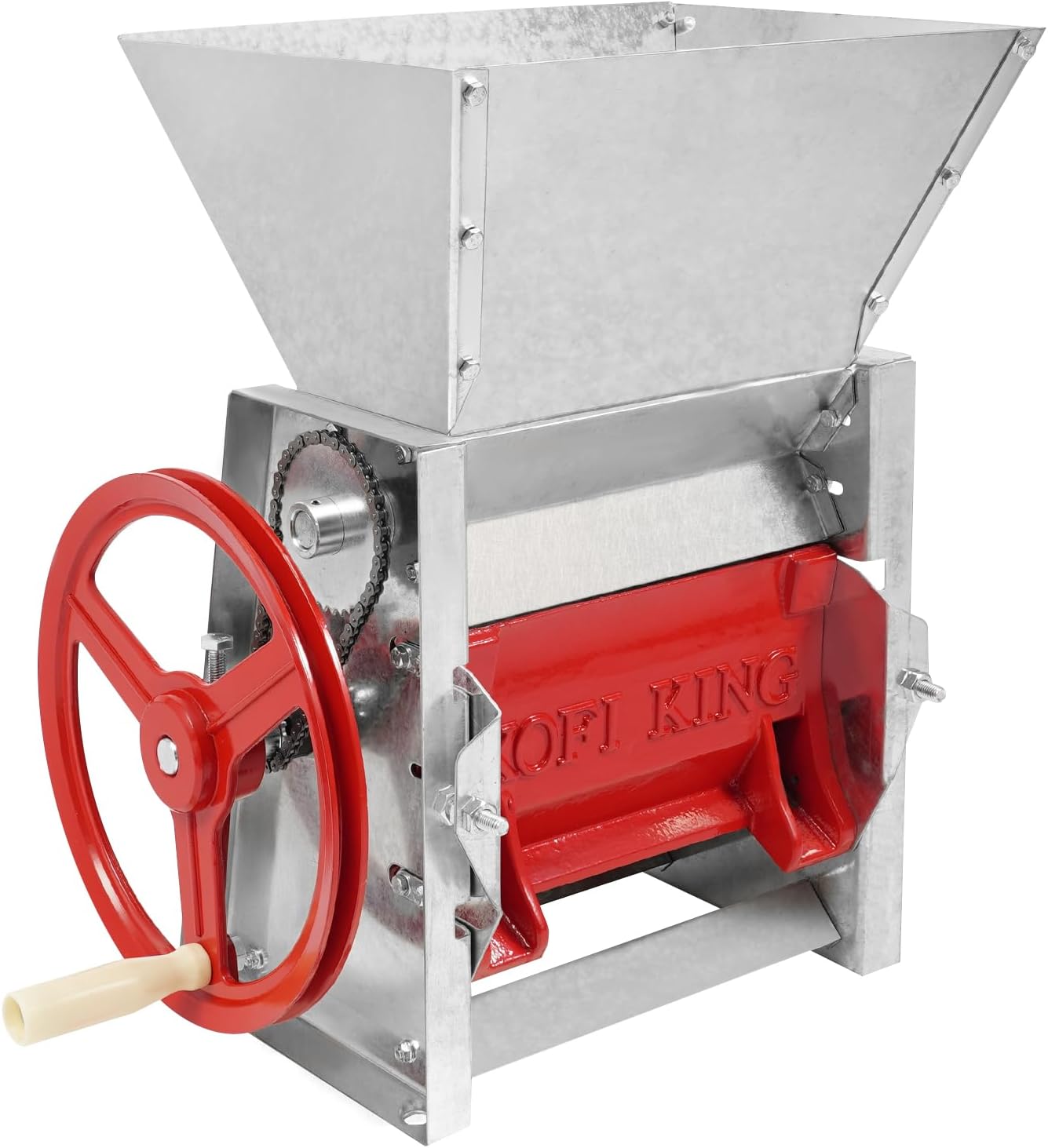 Heavy-Duty Manual Coffee Bean Peeling Machine, Manual Bean Shelling Machine with Handle, 66-220 lbs/h for Shops, Farms, Homes