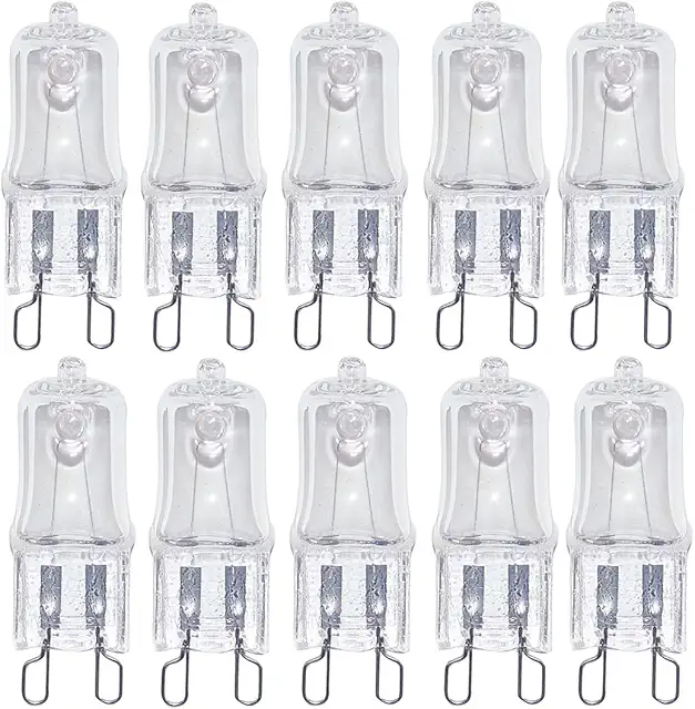 ShuoHui G9 Halogen Lamps - 10 Pack Dimmable 18W Warm White