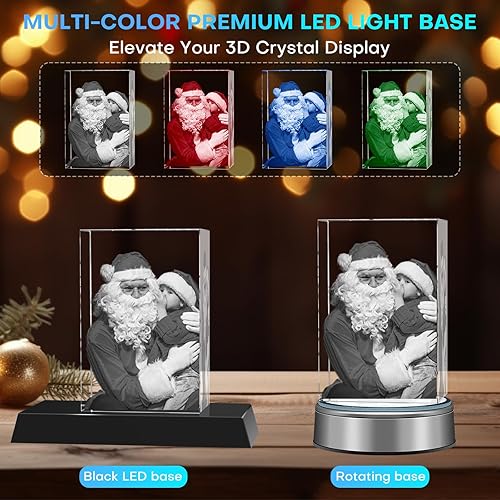 Miniatura 3 de Regalos Personalizados de Fotos de Cristal 3D con Grabado Láser 3D de Imagen Marcos de Fotos Personalizados de Cristal Regalo de Aniversario