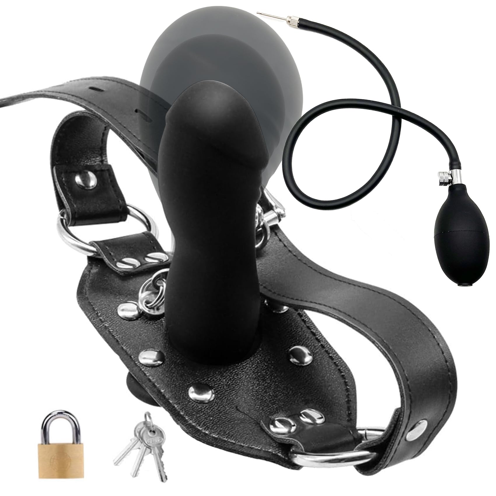 Bâillon Gonflable Bâillon En Silicone Bâillon Sexuel Sm Grand Bâillon Pour Pénis Pour Bondage Bâillon Pour La Bouche Gode Noir Bâillon Gonflable Pour Pénis Boule De Bouche Jouet Sexuel Fétichiste