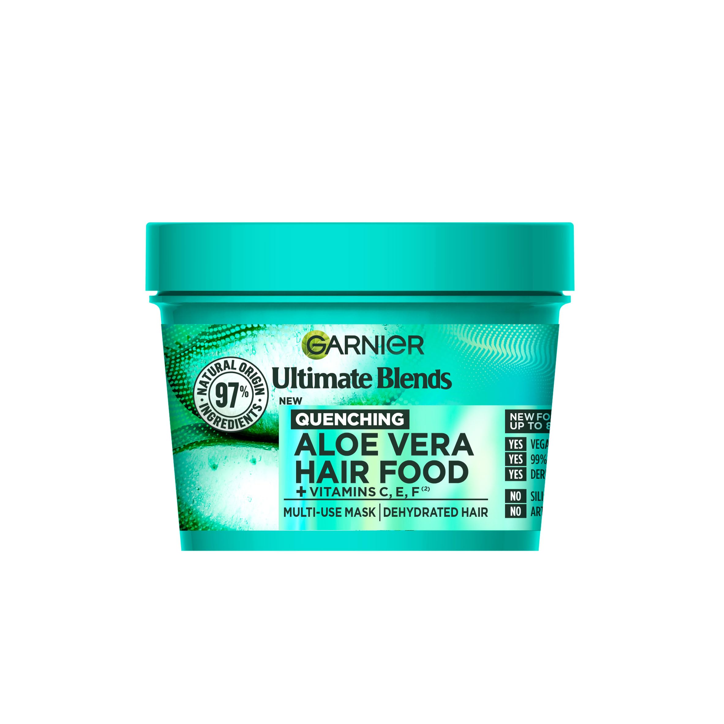 Garnier Hair Food Multi-Use Mask, Hydrating Aloe Vera, Quenching for Dehydrated Hair 400ml