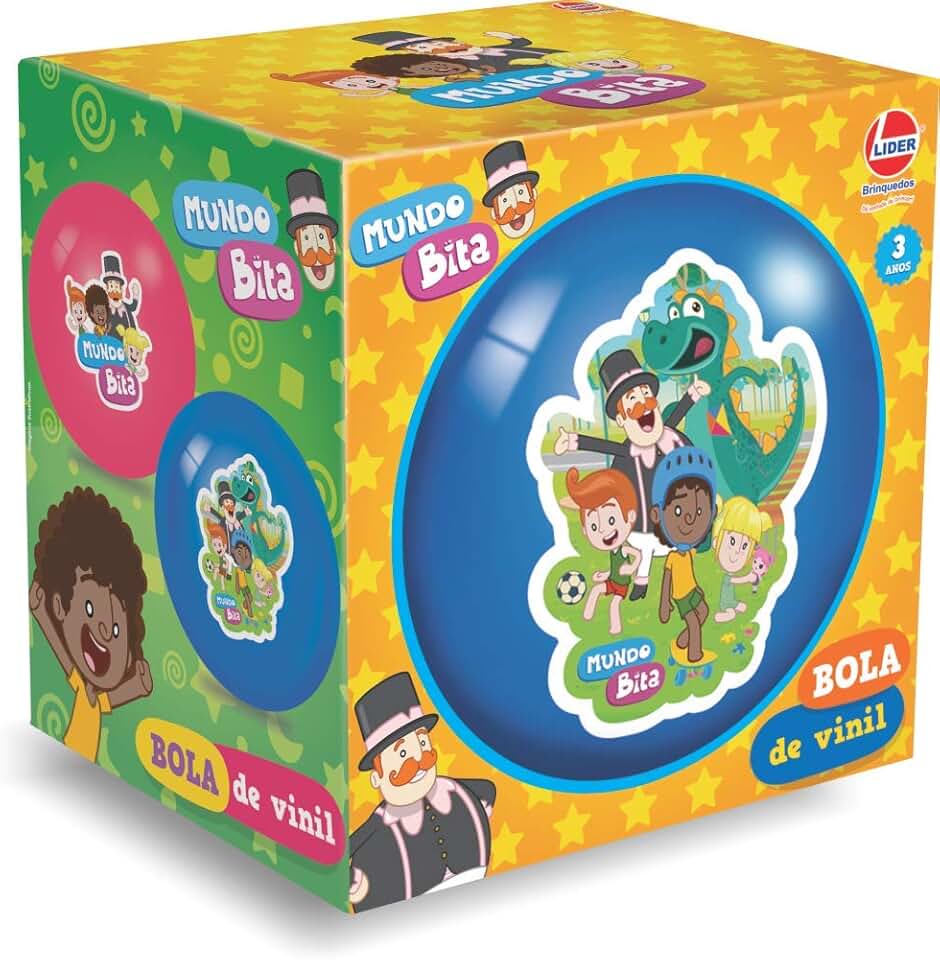 Bola Vinil Na Caixa Bita, Mundo Bita, Lider Brinquedos