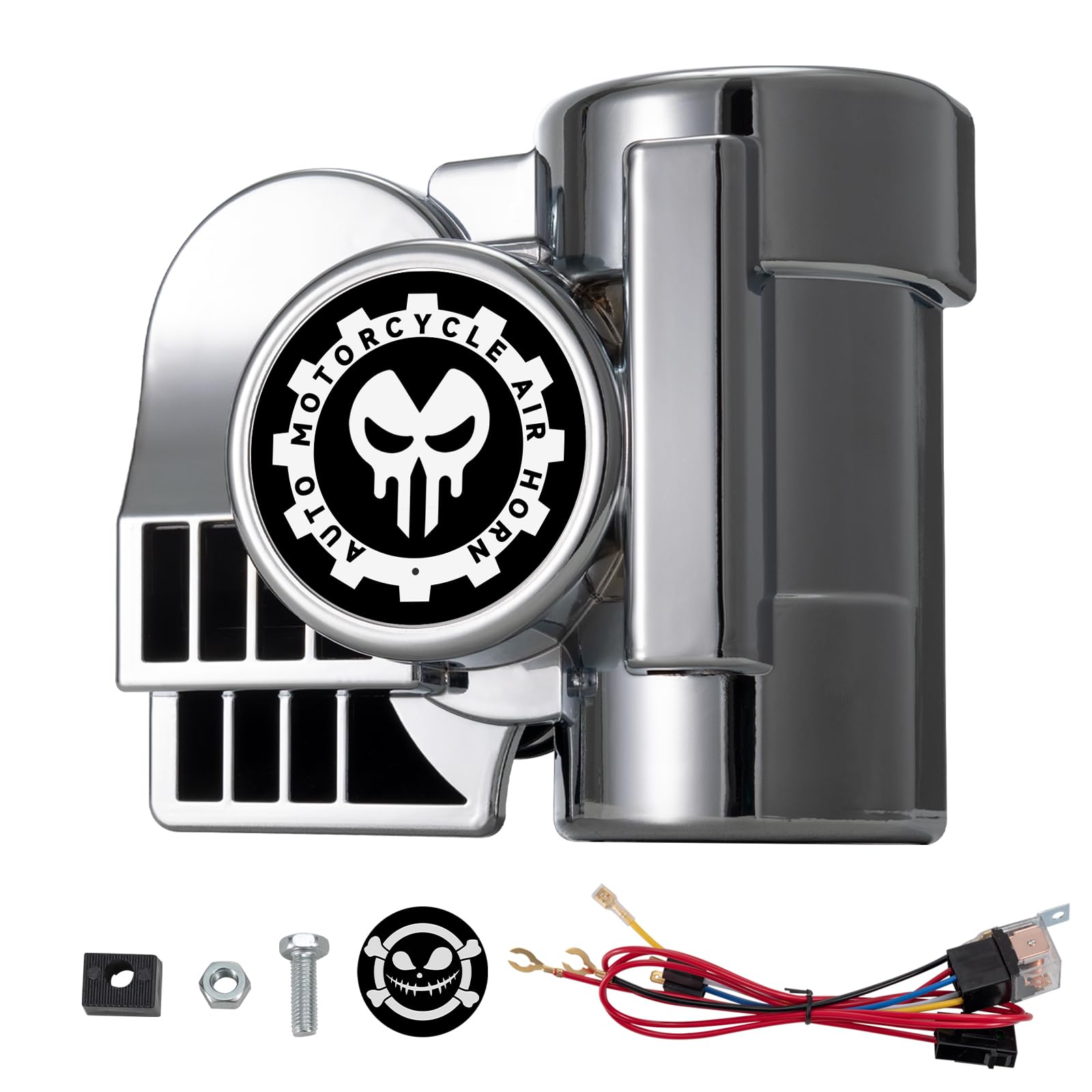 Snail Air Horn Train Horn for Motorcycle, Super Loud Air Horn Kit with Wire