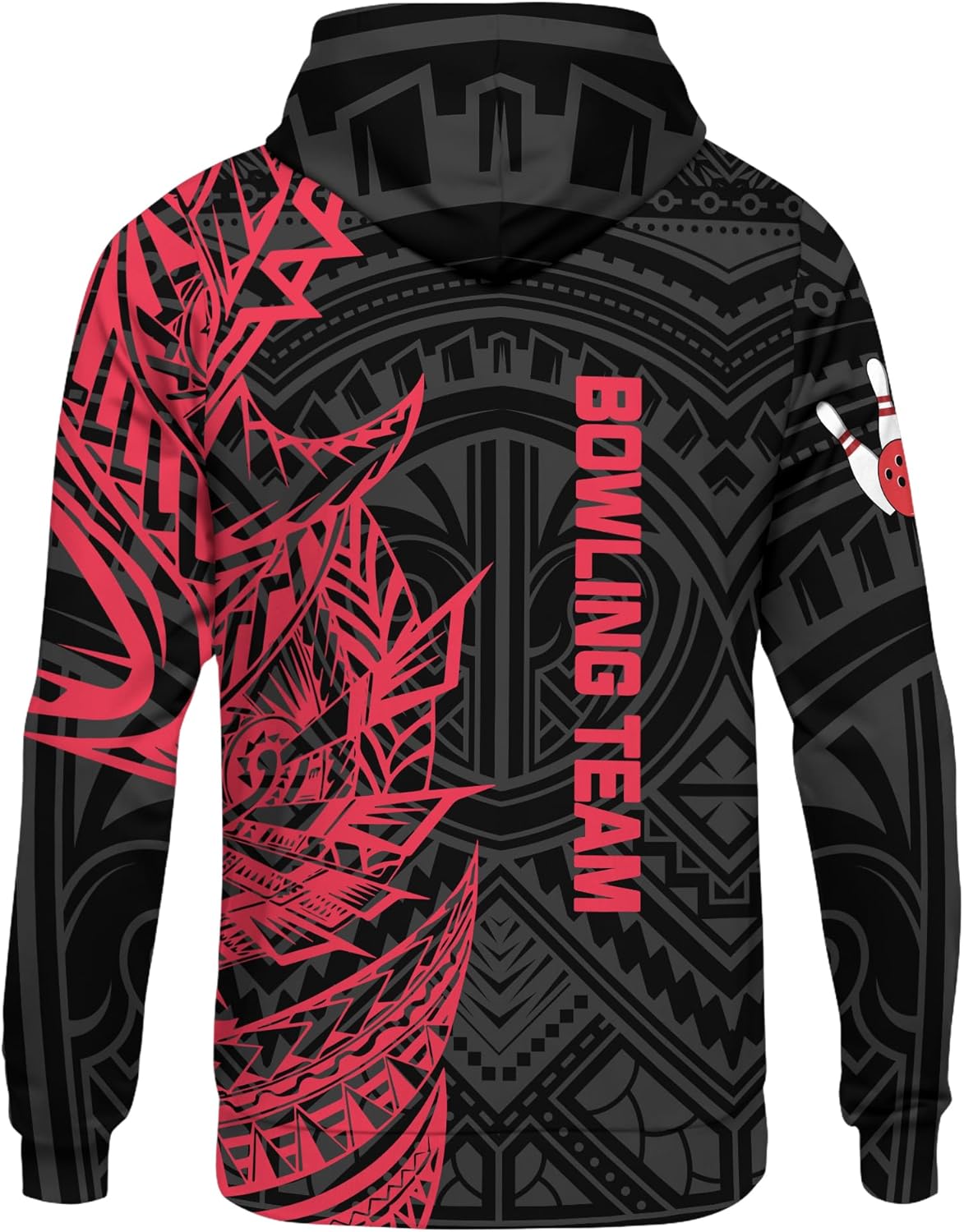 Men's Bowling Hoodie Custom Unique Pattern Bowling Ball Shirt For Bowling Team Printed Bowling Clothes