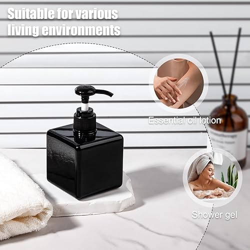 Miniatura 6 de Dispensador de jabón de manos, botellas de plástico con bomba, dispensador de loción vacía recargable, contenedor de líquido para baño, cocina,