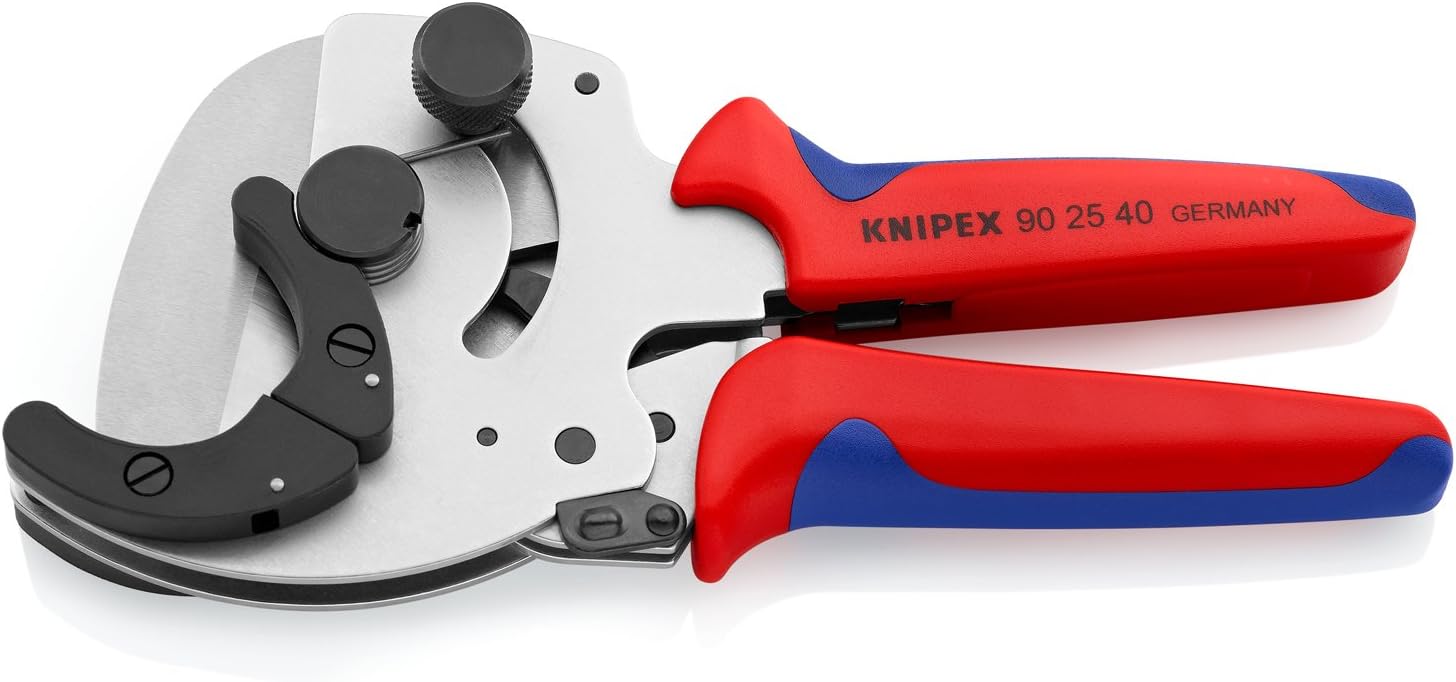 Knipex Composite and Plastic Pipes Cutter, 210 mm | Tube cutter - multilayer and plastic tubes. Knipex