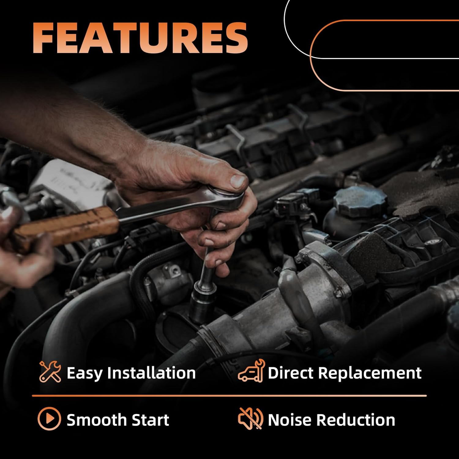 228000-6460 17703N 2280005130 Starter Motor Fits for Honda CRV 1997-2001 L4 2.0L 12V 1.0KW