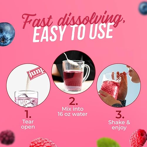 Miniatura 101 de JUNP Paquetes de electrolitos en polvo sin azúcar para agua, paquetes de hidratación instantánea con sal y potasio, cero calorías, sin